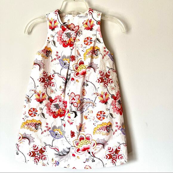 La Mascot Venezia girls jacquard floral sleeveless summer dress size 8 - Picture 1 of 9